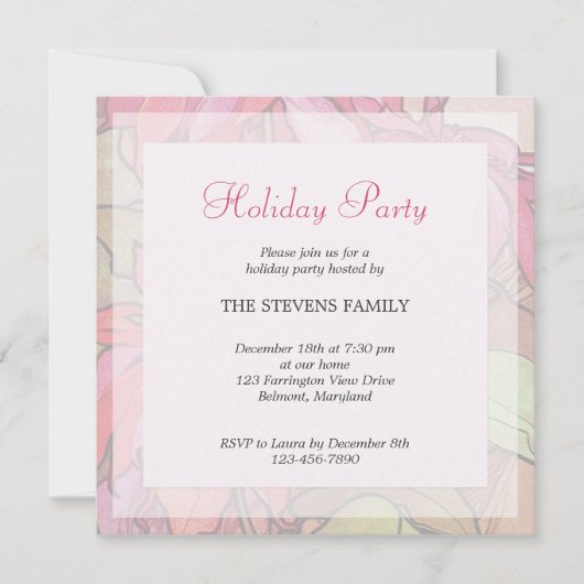 Eerste kerstfeestdag in Poinsettia Kaart (Voorkant)