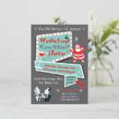 Eerste kerstfeestdag in Retro Kaart (Staand voorkant)