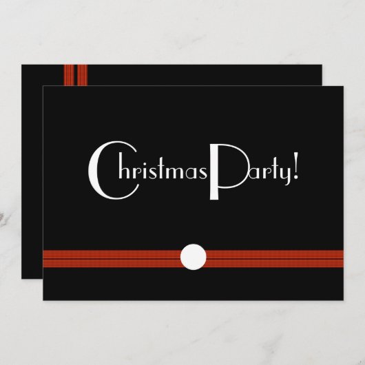 Eerste kerstfeestdag in zwart-wit kaart (Voorkant / Achterkant)