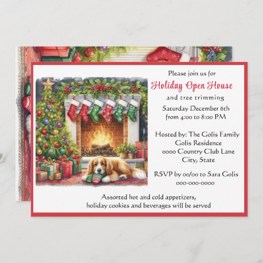 Eerste kerstfeestdag kaart (Voorkant / Achterkant)