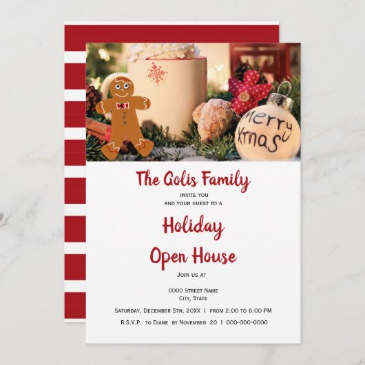 Eerste kerstfeestdag kaart (Voorkant / Achterkant)