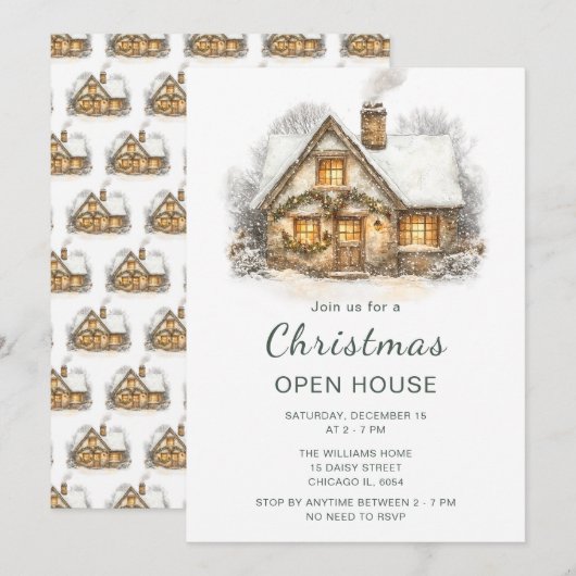 Eerste kerstfeestdag kaart (Voorkant / Achterkant)