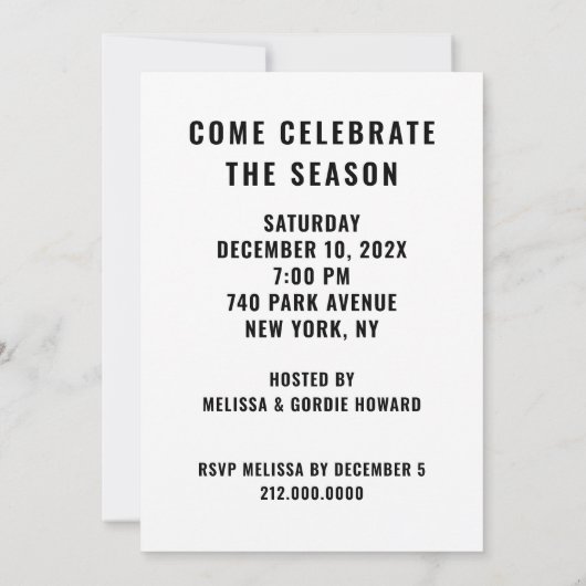 Eerste kerstfeestdag kaart (Achterkant)