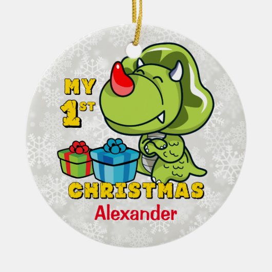 Eerste kerstfeestdag keramisch ornament (Voorkant)