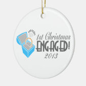 Eerste kerstfeestdag keramisch ornament (Links)