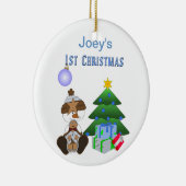Eerste kerstfeestdag keramisch ornament (Rechts)