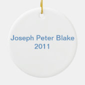 Eerste kerstfeestdag keramisch ornament (Achterkant)