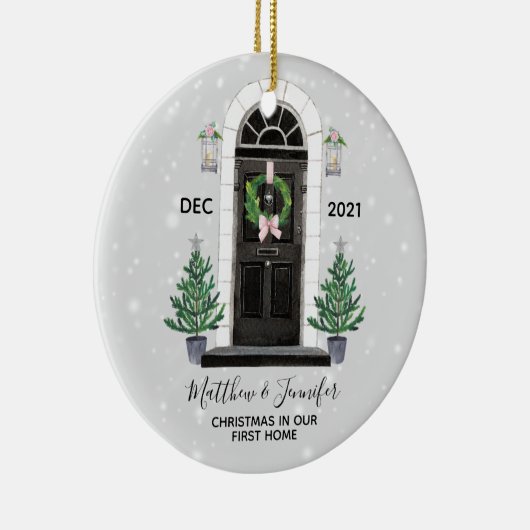 Eerste kerstfeestdag kerstfeestdag keramisch ornament (Rechts)