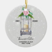 Eerste kerstfeestdag kerstfeestdag keramisch ornament (Voorkant)