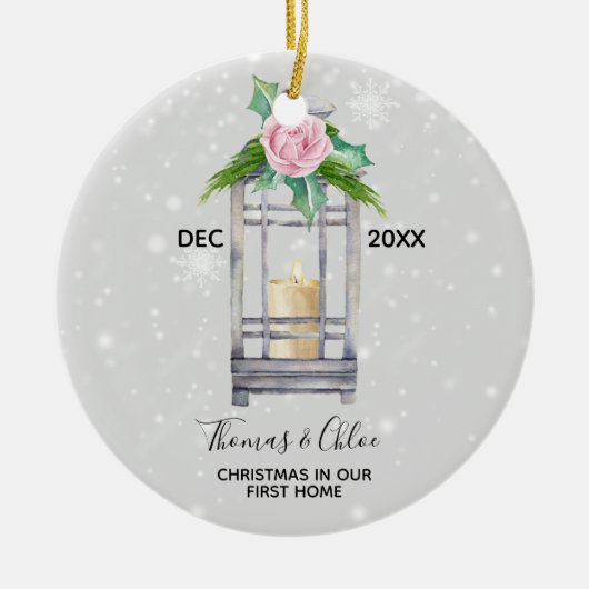 Eerste kerstfeestdag kerstfeestdag keramisch ornament (Voorkant)