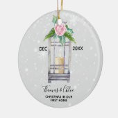 Eerste kerstfeestdag kerstfeestdag keramisch ornament (Links)