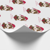 Eerste kerstfeestdag met cavia's op maat cadeaupapier (Hoek)