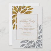 Eerste kerstfeestdag met huwelijk Gold Silver Kaart (Voorkant)