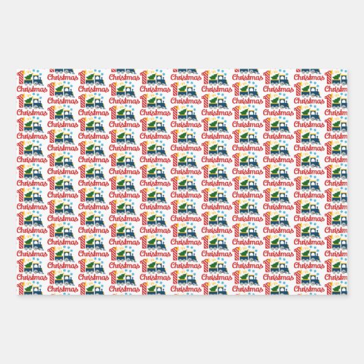 eerste kerstfeestdag met tik inpakpapier vel (Voorkant)