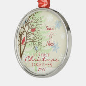 Eerste kerstfeestdag metalen ornament (Links)