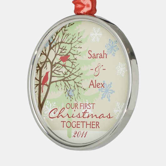 Eerste kerstfeestdag metalen ornament (Links)