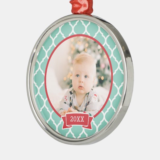 Eerste kerstfeestdag metalen ornament (Links)