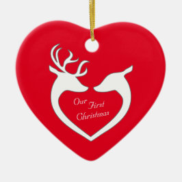 Eerste kerstfeestdag - Paar op maat Keramisch Ornament