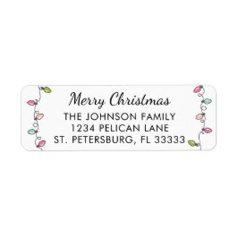 Eerste kerstfeestdag — Retouradres voor kerstverli Etiket