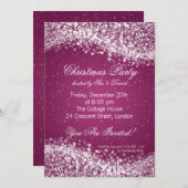 Eerste kerstfeestdag Uitnodiging peulant Sparkle R (Voorkant / Achterkant)