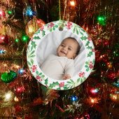 Eerste kerstfeestdag voor een speciaal kind keramisch ornament