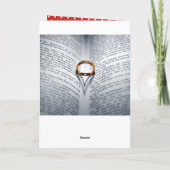 Eerste kerstfeestdag voor Passen getrouwd Ring-e-l Feestdagen Kaart (Achterkant)