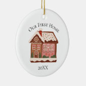 Eerste kerstfeestdag voor thuisontbijt keramisch ornament (Rechts)