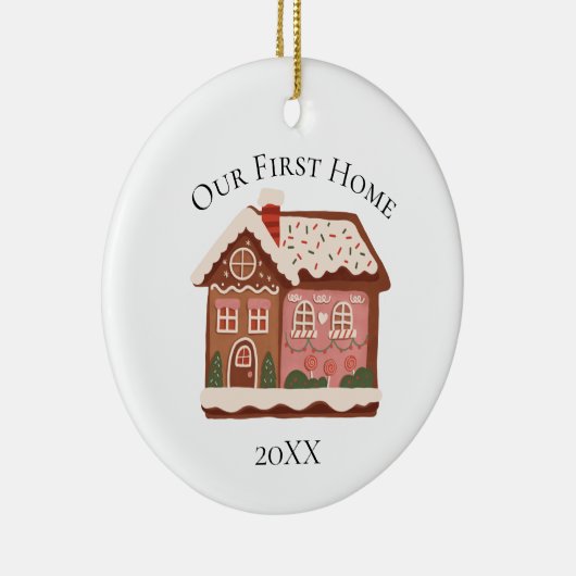 Eerste kerstfeestdag voor thuisontbijt keramisch ornament (Rechts)