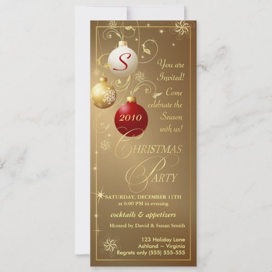 Eerste kerstfeestdagen - Elegant Gold Monogram Kaart (Voorkant)