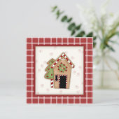 Eerste kerstfeestdagen in het ontbijt kaart (Staand voorkant)