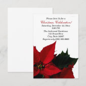 Eerste kerstfeestdagen in Poinsettia Kaart (Voorkant / Achterkant)