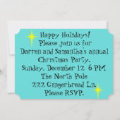 Eerste kerstfeestdagen in Retro Kaart (Achterkant)