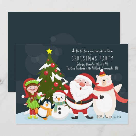 Eerste kerstfeestdagen kaart (Voorkant / Achterkant)