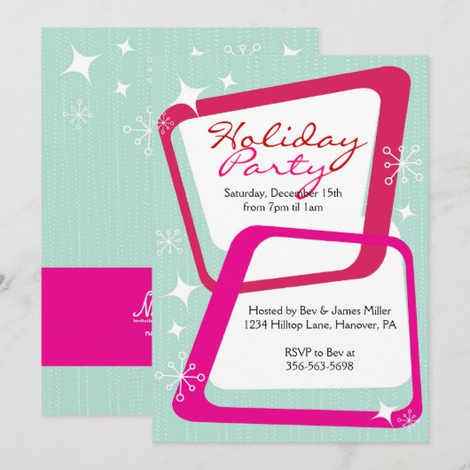 Eerste kerstfeestdagen kaart (Voorkant / Achterkant)