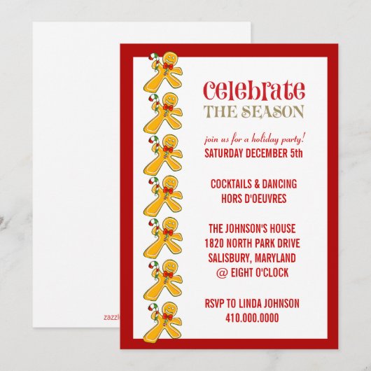 Eerste kerstfeestdagen kaart (Voorkant / Achterkant)