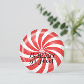 Eerste kerstfeestdagen | Peppermint Kaart (Staand voorkant)