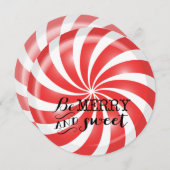 Eerste kerstfeestdagen | Peppermint Kaart (Voorkant / Achterkant)