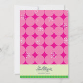 Eerste kerstfeestdagen - Roze en groene bomen Kaart (Achterkant)
