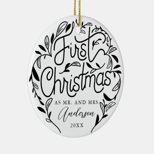 Eerste kerstfeestelijke keramische keramische fees keramisch ornament (Rechts)