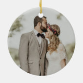 Eerste kerstfeestelijke keramische keramische fees keramisch ornament (Achterkant)