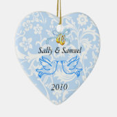 Eerste kerstfeestelijke Sjabloon Keramisch Ornament (Rechts)