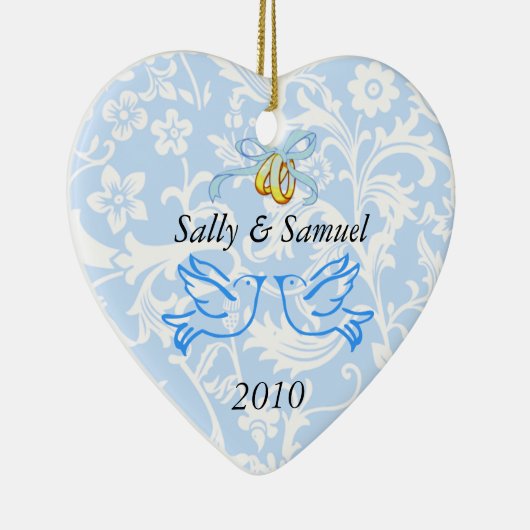 Eerste kerstfeestelijke Sjabloon Keramisch Ornament (Rechts)