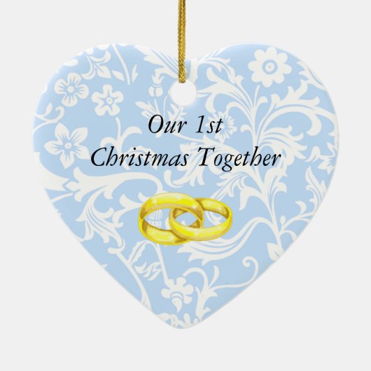 Eerste kerstfeestelijke Sjabloon Keramisch Ornament (Achterkant)