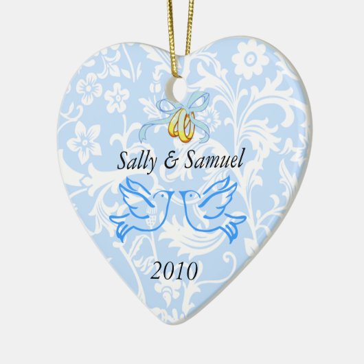 Eerste kerstfeestelijke Sjabloon Keramisch Ornament (Links)