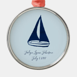 Eerste kerstfeestelijke Sjabloon Metalen Ornament