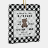 Eerste kerstfeestjes met Baby — Beer met details Keramisch Ornament (Rechts)