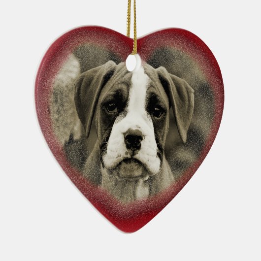 Eerste kerstfeestmaal Dog Boxer Ornament 2012 (Rechts)
