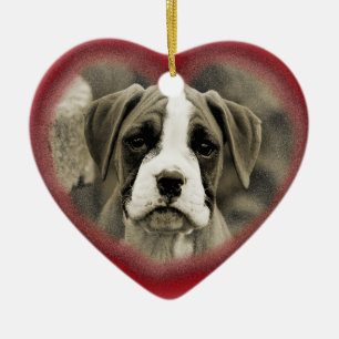 Eerste kerstfeestmaal Dog Boxer Ornament 2012