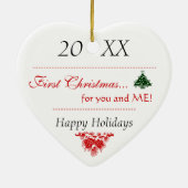 Eerste kerstfeestmaal Dog Boxer Ornament 2012 (Achterkant)