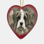 Eerste kerstfeestmaal Dog Boxer Ornament 2012 (Links)